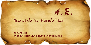 Aszalós Renáta névjegykártya